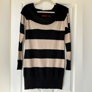 Red Brand Cowl Neck Sweater Tunic Pullover, Size S